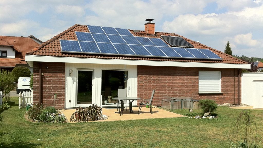 Photovoltaikanlage auf dem Dach eines unserer Kunden aus dem Saarland - Ihr Photovoltaik-Partner aus Homburg nahe Neunkirchen.